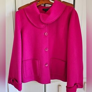 GORGEOUS St. John angora/wool/Cashmere overcoat, size XL
